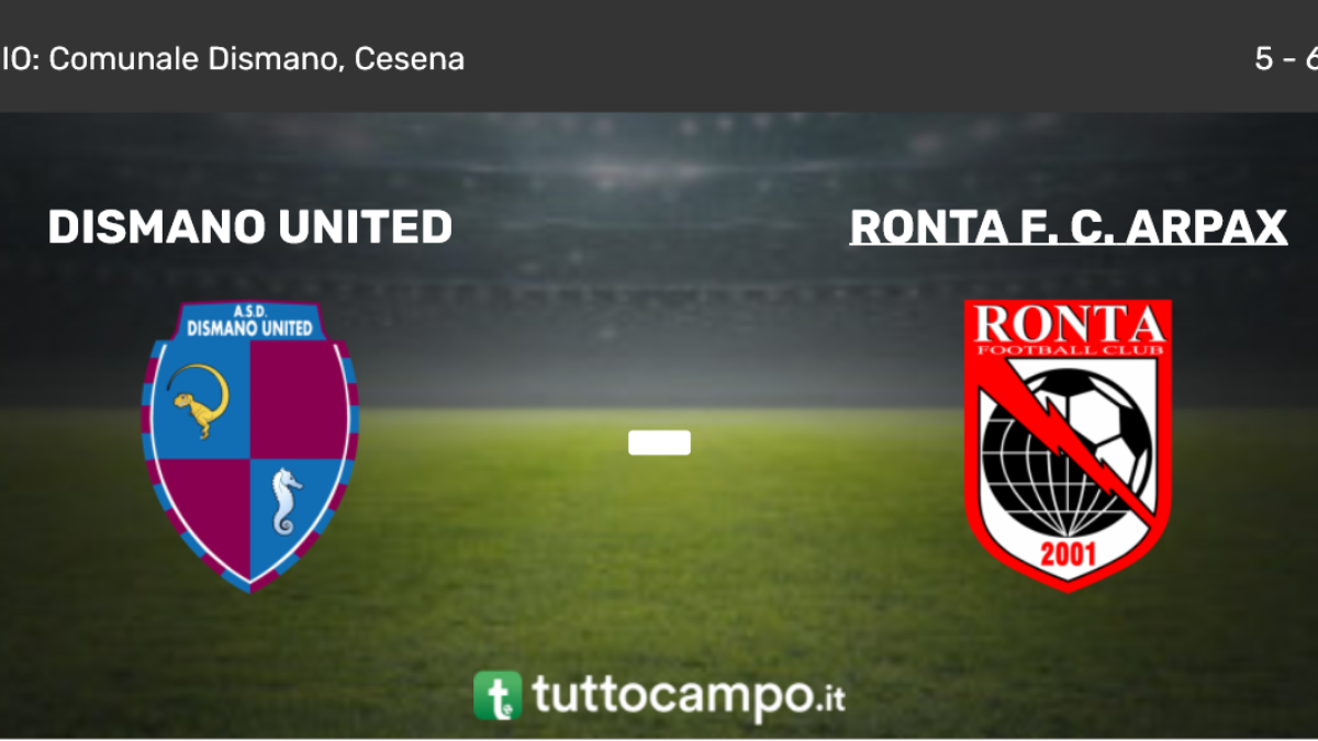 Ronta Coppa - Dismano United vs Ronta F. C. Arpax, il tabellino - Emilia ...