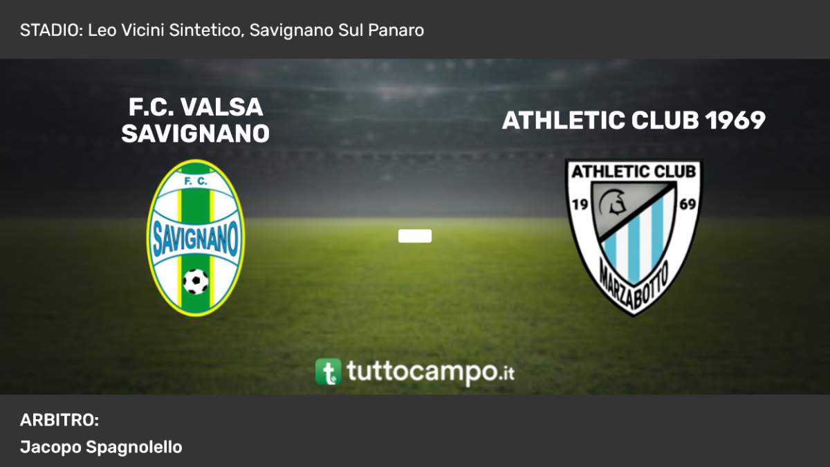 F.C. Valsa Savignano vs Athletic Club 1969 - Tuttocampo.it