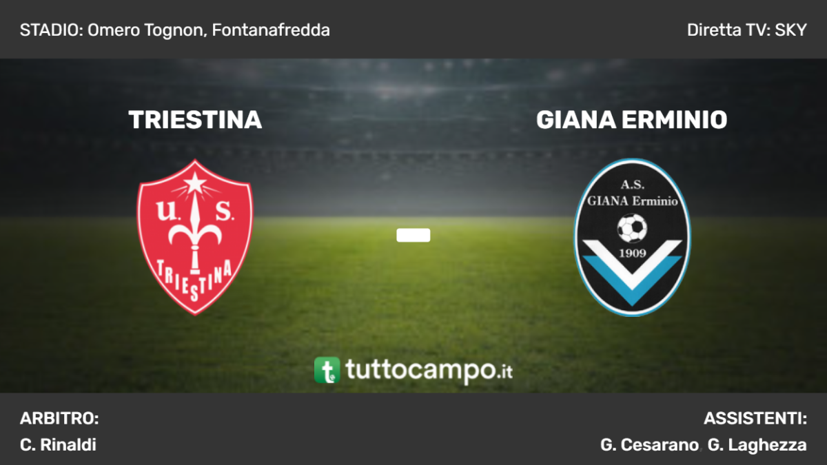 Serie C, girone A Ecco le formazioni ufficiali del match di oggi Triestina Giana Erminio Serie C, girone A Ecco le formazioni ufficiali del match di oggi Triestina Giana Erminio