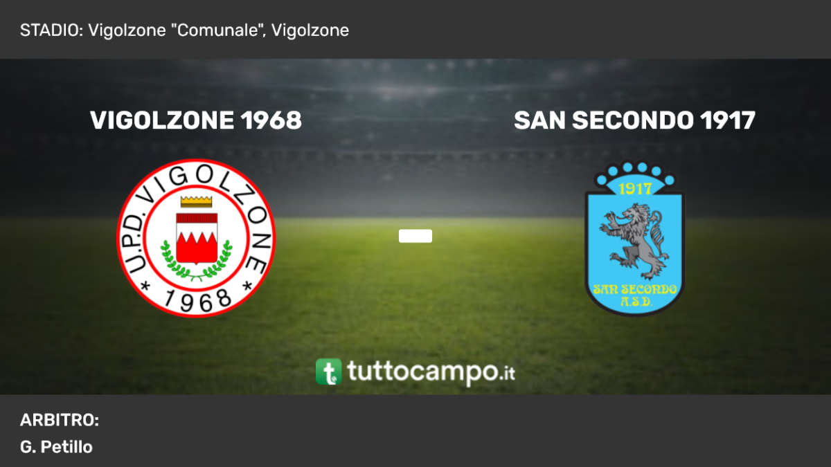Vigolzone 1968 vs San Secondo 1917, il tabellino - Emilia-Romagna