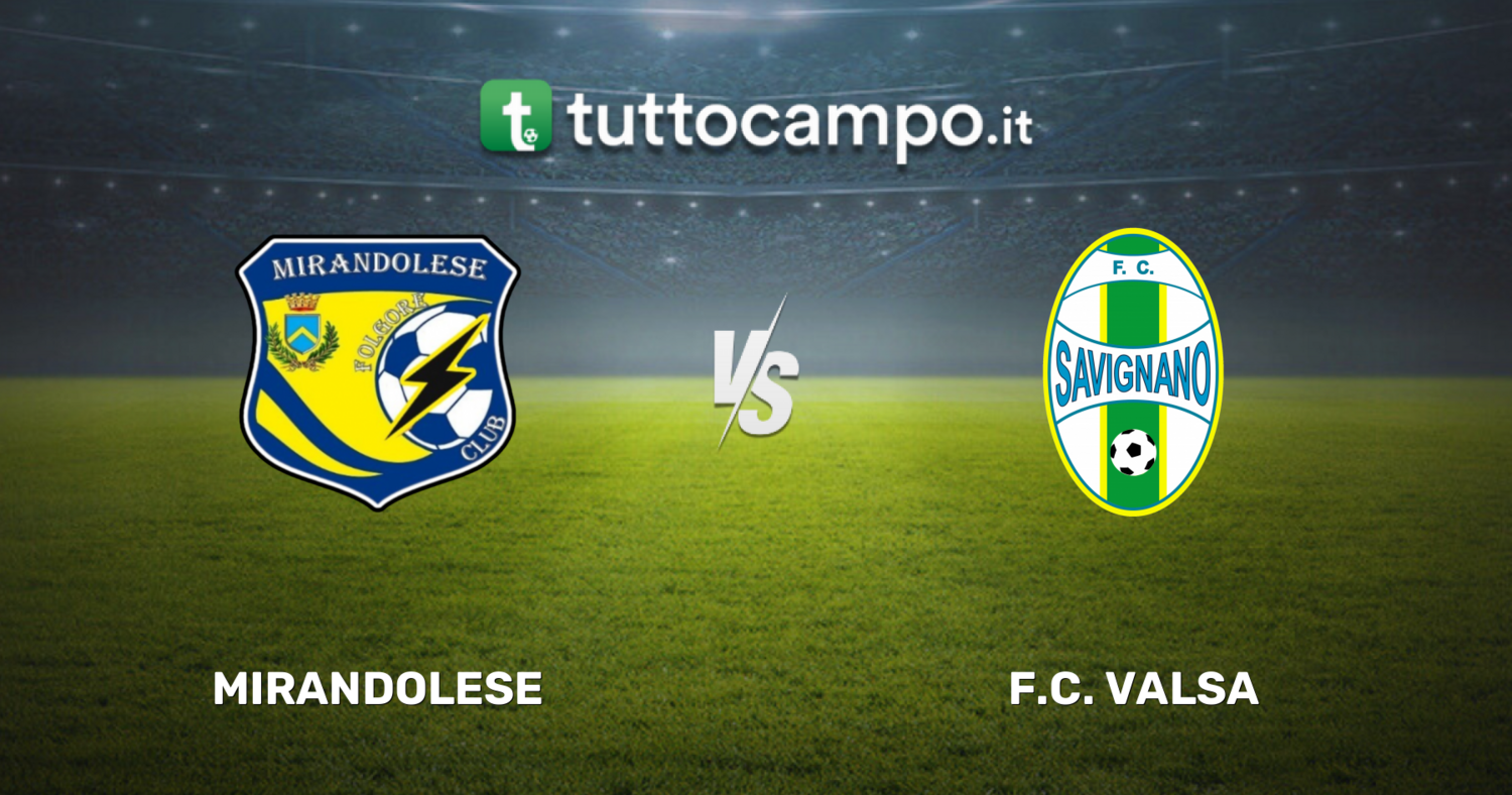 Mirandolese Folgore Club vs F.C. Valsa Savignano, il tabellino - Emilia ...