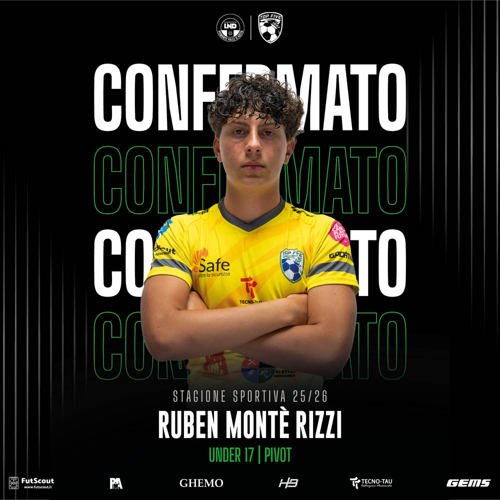 Ruben Rizzi Scheda Giocatore G8306890 - Top Five - Calcio a 5 Serie C1 Girone Unico ...